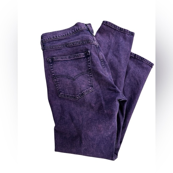 Levi’s 512 vintage Y2K purple Acid Wash slim denim jeans 36W - Picture 3 of 9